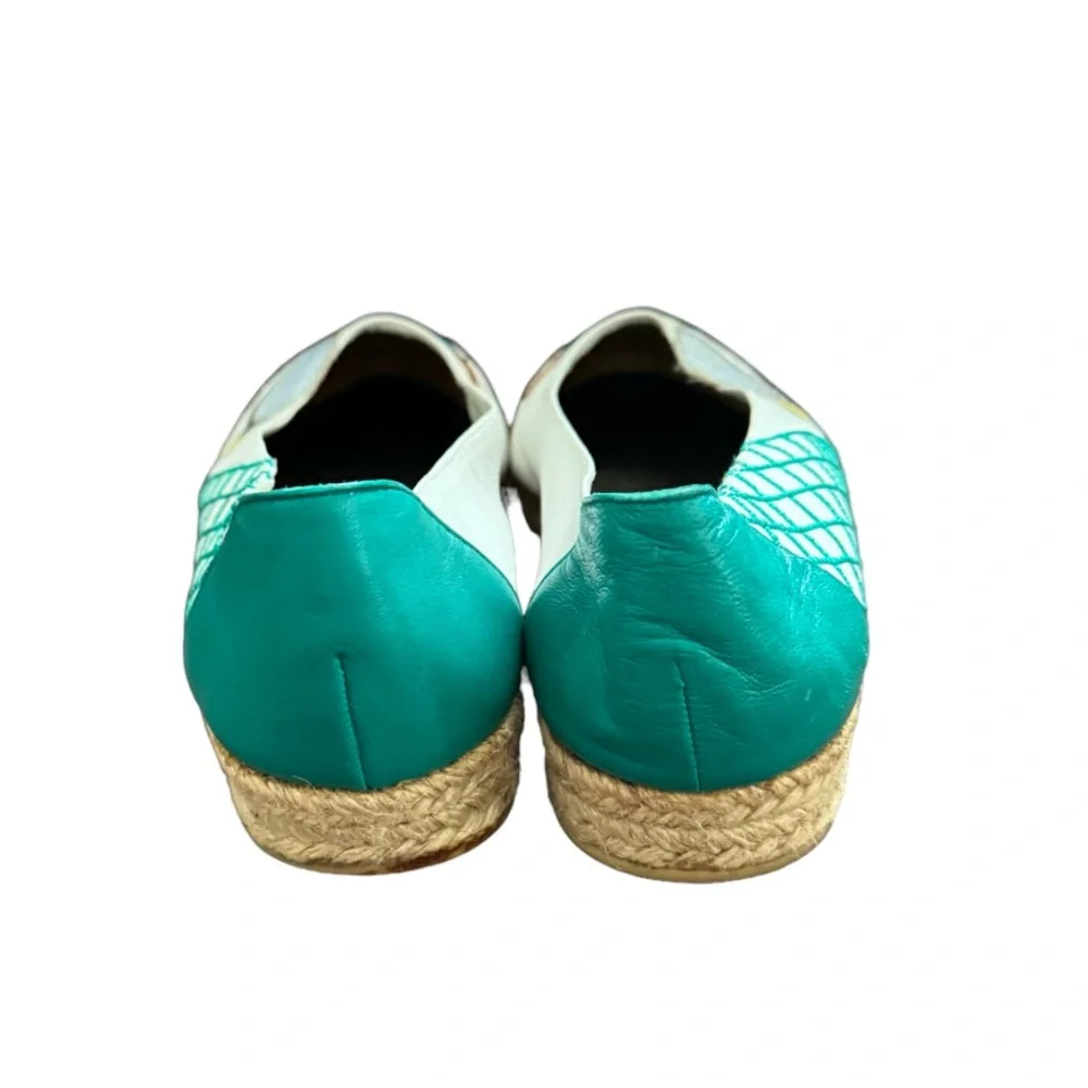 Knights LTD Made in Spain women’s Leather Espadrille Flats Tennis Design Size 11